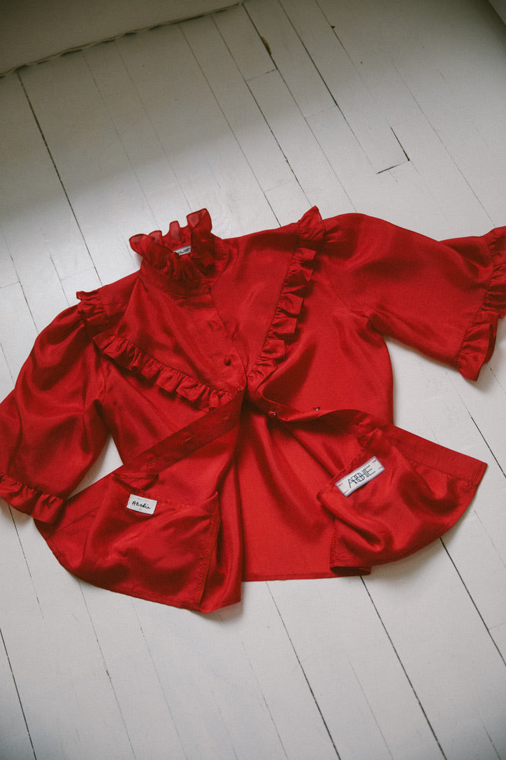Dress Up Shirt - Red Silk