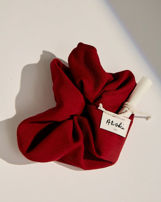 Pocket Scrunchie - Deep Red Broadway