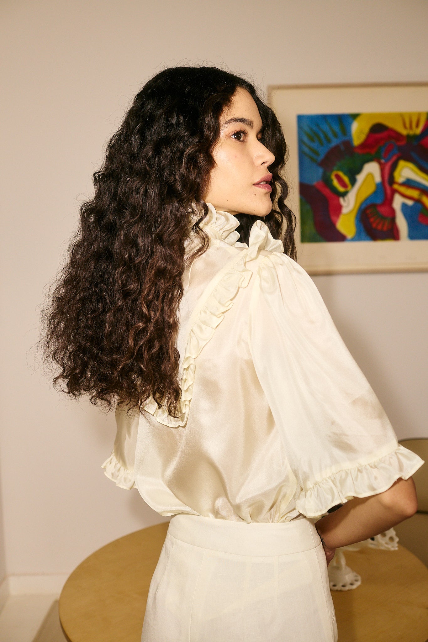 Dress Up Shirt - Ivory Silk
